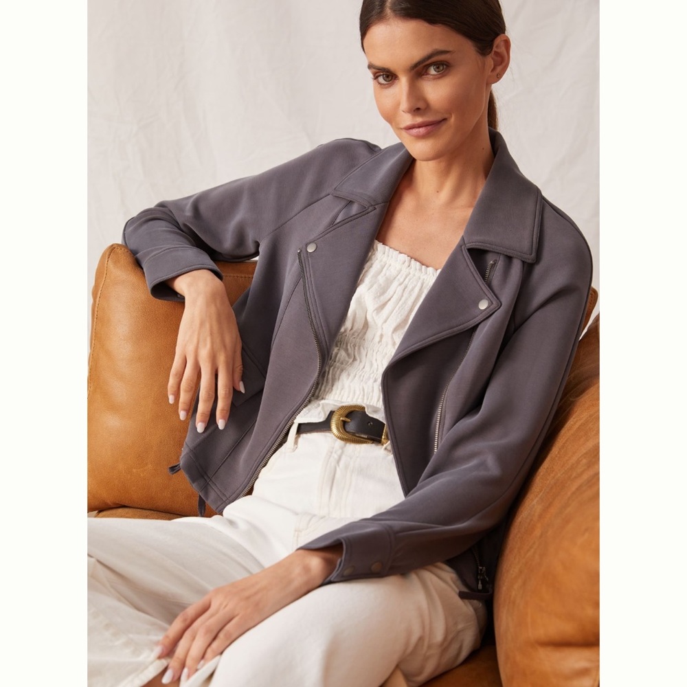⚡️FLASH SALE! Anthropologie Marrakech Moto Jacket in Carbon, XL